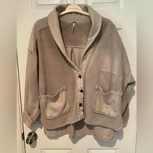 Free People Sweatshirt Cardigan, size S